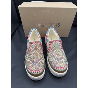 NWT In Box Johnny Was Patchwork Slip on Sneaker Shoe Great For Gift 7M  $248